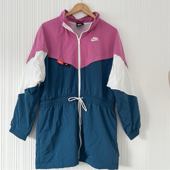 Nike Icon Clash Windbreaker/ Track Jacket/Tie-Waist/Hooded/Long Length/ - Picture 6 of 12